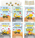 Pawzity 36 Packs Valentines Day Cards for Kids - Construction Valentines Day Gifts for Kids Classroom School Party Favors Boys Toddlers - 3.2''x 4.7'' Construction Excavator Card & Envelopes, Stickers