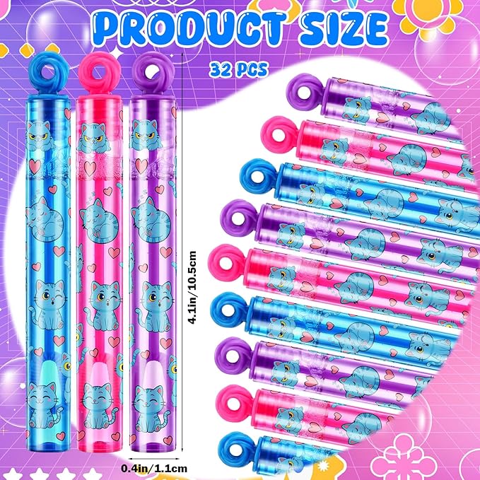 32 Pcs Kpop Bubble Wands Tiger Decals for Kpop Bubbles Party Favors for Summer Activity Birthday Gifts Carnival Goody Bag Stuffers Wedding Supplies