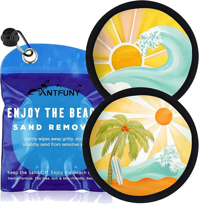 2 Pack Sand Remover Sun Cleaner Eraser for Family Women Beach Trip Essential Summer Vacation Must Have Travel Accessories Lake Day Necessities Cruise Ship Stuff Thing Need Gear Gift Supplies Item