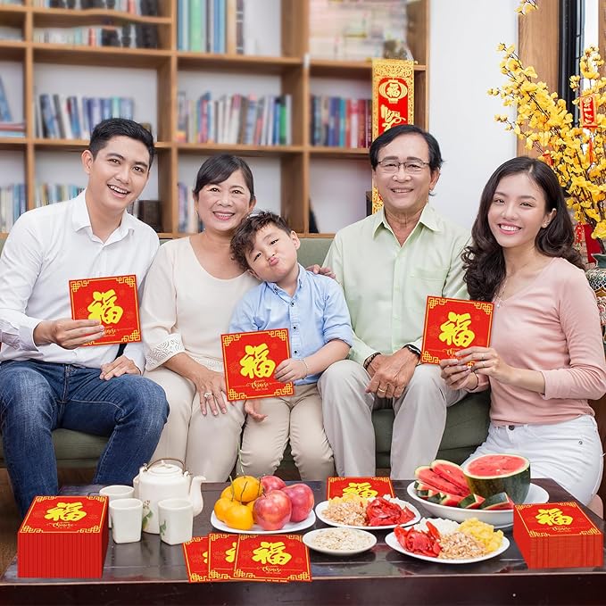 50Pcs Chinese New Year Napkins Disposable 2026 Year of Horse Paper Napkins Supplies Decorations Chinese Spring Festival Happy New Year Party Napkins Set for New Year's Eve Baby Showers Holidays