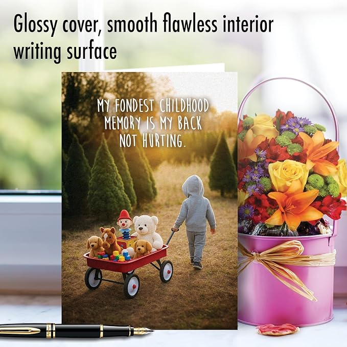 NobleWorks Funny Birthday Greeting Card with 5 x 7 Inch Envelope (1 Card) Bday Fondest Memory C11058BDG