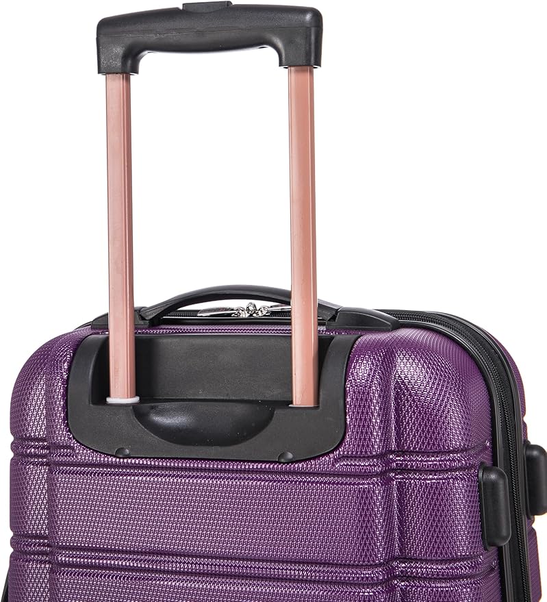 Rockland Melbourne Hardside 2 Piece Expandable Spinner Wheel Luggage Set, Carry-On 20" and Tote 14", Purple