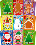Christmas Stickers, Toddlers Stocking Stuffers for Kids, DIY Christmas Crafts for Kids Party Favors Supplies, Party Activity Games Classroom Decorations Gifts