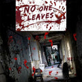 Halloween Decorations Set Bloody Backdrop Banner + Ghost Shadow Blood Footprint Handprint Floor Cling Decal for Bloody Party Spooky Zombie Vampire Party Supply Garage Yard Outdoor Indoor Decor