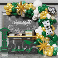 Class of 2026 Graduation Balloon Garland Arch Kit, 139Pcs Green Gold White Graduation Party Decorations, Graduation Backdrop for Party, Congrats Balloons, Graduation Decor for Ceremony & Celebration