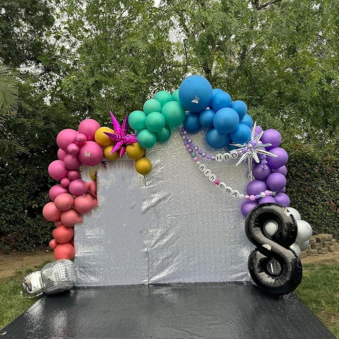 40 Inch Black Number Balloon 8, Large Number Foil Balloons Mylar for Girl Boy Birthday Party Celebration Decorations Supplies, Digital Balloons for Wedding Anniversary Events Decorations