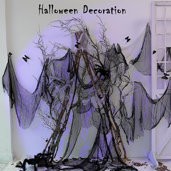 190cm/74.8inch Artificial Creepy Flexible Tree Branches Faux Grape Vines Garland Twigs with Moss Wood Craft for Halloween Door Wall Hanging Cottage Haunted Mansion Theme Outdoor Mantel Decoration (1)