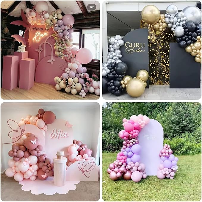 HUAYI Light Tan Ripples Pattern Arch Backdrop Cover for Birthday Party Wedding Baby Shower Decorations Chiara Backdrops Arched Wall Frame Stands Covers Props GP-454 2.5ft * 6ft