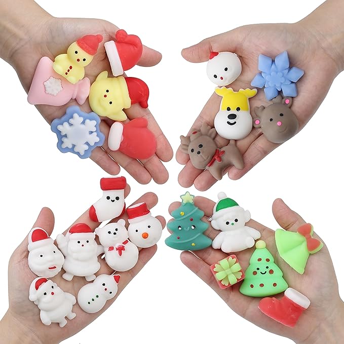 Mr. Pen- Christmas Squishy Toys, 48 pcs, Holiday Squishies, Christmas Squishies for Kids