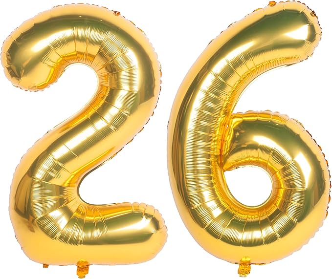 40 Inch gold Number Balloons Helium Foil Mylar Balloon Birthday Party banquet Decoration 26