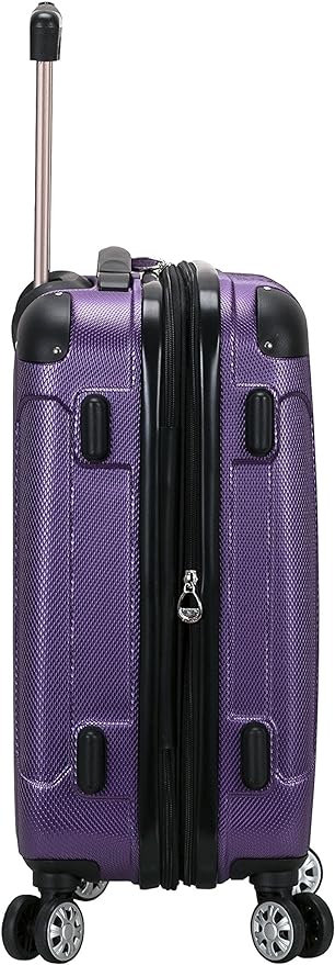 Rockland London Hardside Spinner Wheel Luggage, Carry-On 20", Purple