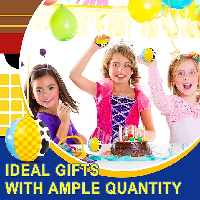 6 PCS Toy Inspire Game Party Stress Balls for Kids Party Favors, 2.48 Inch Anxiety Relief Fidget Sensory Toys, Toy Theme Squeeze Balls Bulk for Birthday Goodie Bags, Carnival Gifts & Classroom Prizes