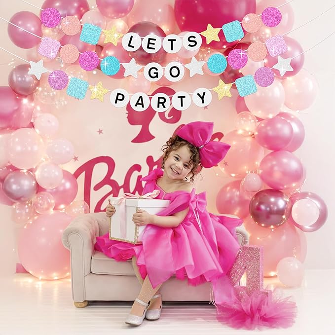 145 Pcs DIY Friendship Bracelet Birthday Banner, 5.4 ft Glitter in My Birthday Era Banner Era Tour Decorations for Classroom Party Supplies
