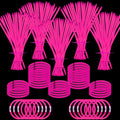 500 PCS Pink Glow Stick Bracelets Necklaces Bulk 8" Glowsticks with Connectors Glow in the Dark Party Supplies Light Up Neon Party Favor for Halloween Christmas Wedding Gender Reveal