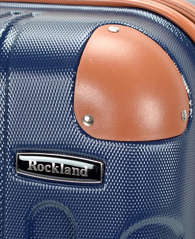 Rockland London Hardside Spinner Wheel Luggage, Carry-On 20", Navy