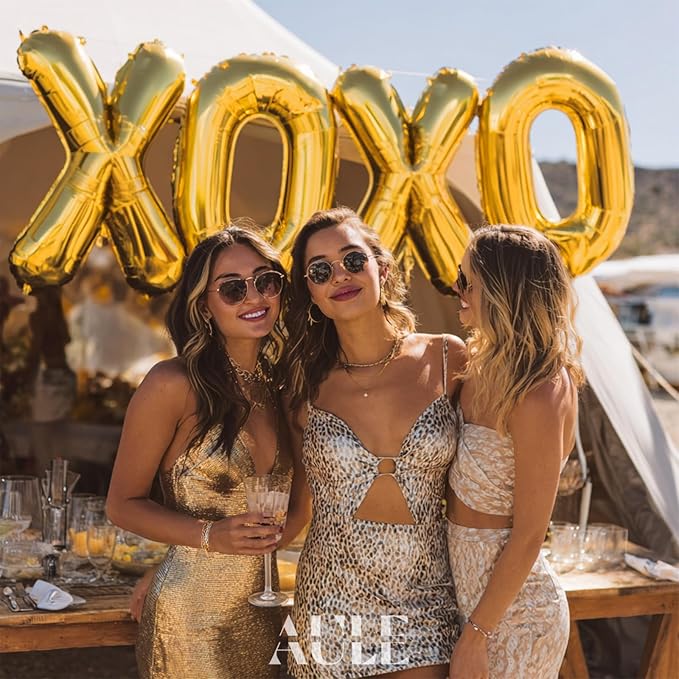 AULE 40 Inch Big Letter Balloon Gold O Large Foil Helium Alphabet Balloons A-Z for Birthday Anniversary Graduation New Year Party Decoration Supplies