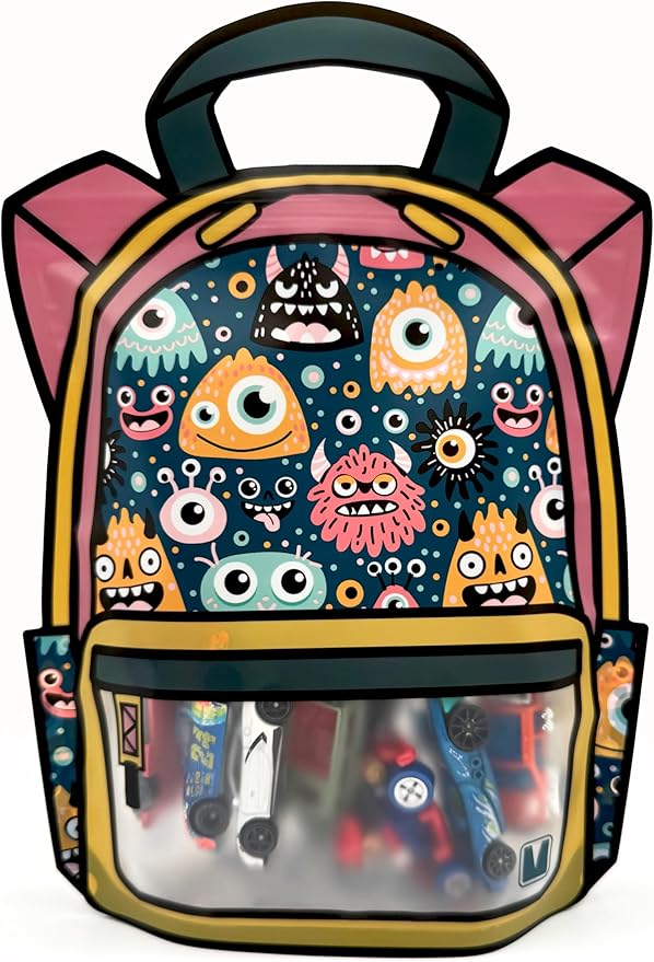 20 Pack Goodie Bags for Kids Birthday Party Supplies - Bulk Gift Bag for Favors, Food, and Candy with Resealable Ziplock Seal (Monster Jam/Large)