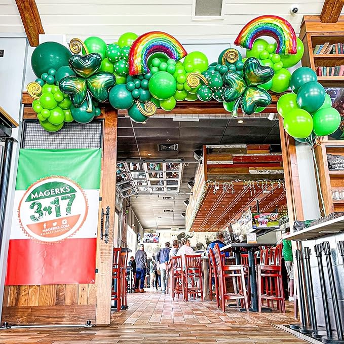 Green Balloons - 80 Pcs, 12 Inch Different Shades Lime Green, Chrome Metallic, Latex Balloons with Confetti for Jungle Safari, Forest Themed Birthday Party Decoration