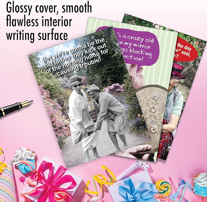 NobleWorks Assortment Pack of 3 Hilarious Birthday Greeting Cards with Envelopes (3 Designs, 1 Each) Young At Heart VC7958BDG-C1x3