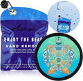 Sea Turtle Sand Remover for Beach Cleaner Eraser Family Women Wipe Off Mitt Duster Brush Cup Holder Game Toy Cruise Ship Accessories Summer Vacation Must Have Trip Essential Honeymoon Gift Towel