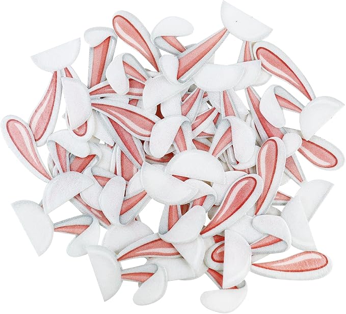 Ercadio 40Pcs Edible Easter Bunny Ear Cupcake Toppers Edible Rabbit Ears Cupcake Picks Drink Toppers for Easter Rabbit Theme Baby Shower Kids Boys Girls Birthday Party Cupcake Decorations Supplies