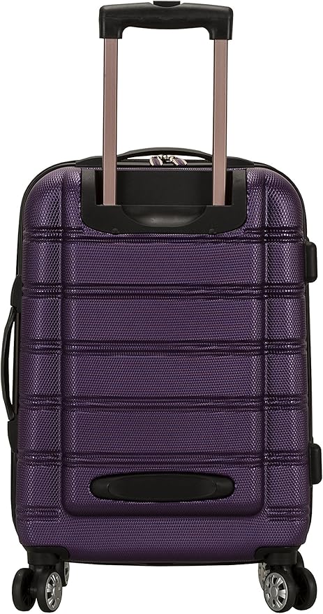 Rockland Melbourne Hardside 3 Piece Expandable Spinner Wheel Luggage Set, (20"/24"/28"), Purple