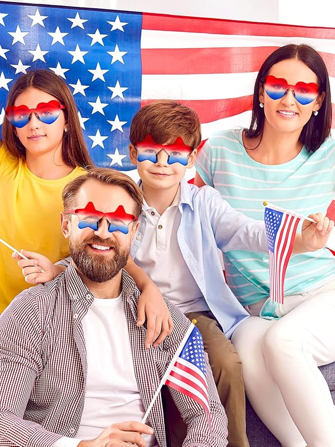 12 Pairs Heart Shaped Sunglasses Rimless Star Glasses for Men Women Party Favors Fun Colorful Glasses Accessories