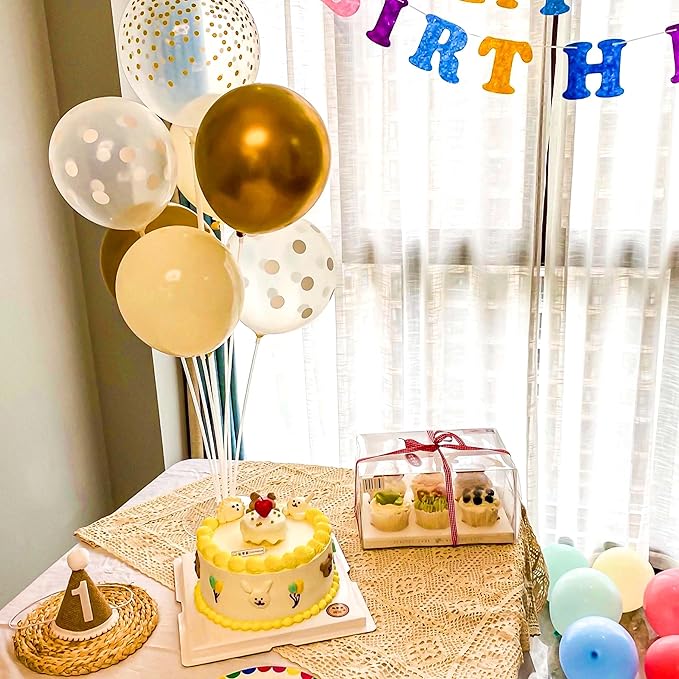 JOYYPOP 20 Sets Balloon Stand Kit, Balloon Sticks with Base Birthday Graduation Party Decorations Wedding