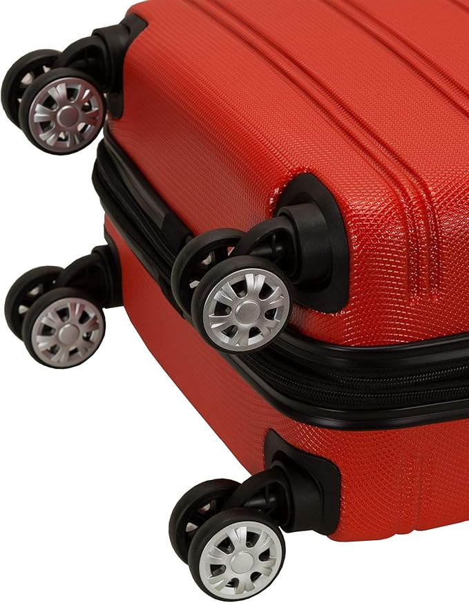 Rockland Melbourne Hardside Expandable Spinner Wheel Luggage, Carry-On 20", Red