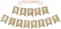 Pre-strung Happy Birthday Banner - No DIY - Gold Glitter Birthday Party Banner - Pre-strung Garland on 6 ft Strands - Gold Bday Party Decorations & Decor. Did We Mention No DIY