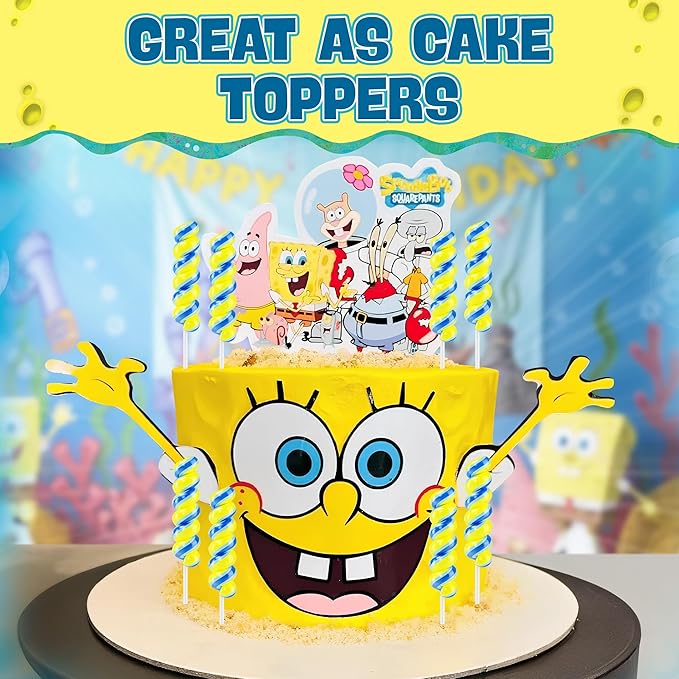 Spongebob Lollipops Swirl 20pk- Spongebob Candy For Spongebob Party Favors & Spongebob Birthday Decorations - Sponge Bob Candy For Spongebob Party Supplies & Sponge Bob Party Decorations