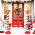 1 Pcs Christmas Inflatable Outdoor Decorations 4.3 FT Christmas North Pole Inflatable Column Decoration for Winter Xmas Lawn Yard Garden Home Decor