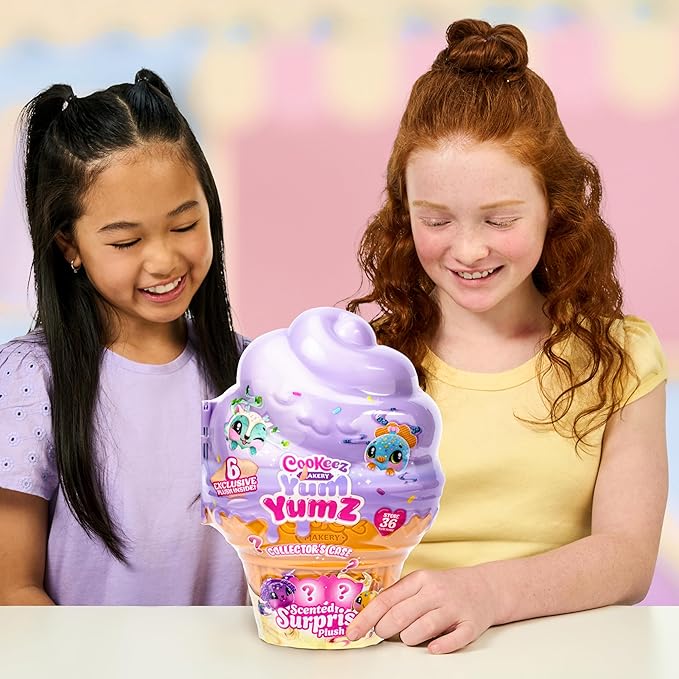 Cookeez Makery Yum Yumz Collector's Case, A Giant Ice Cream Case That Can Store 36 Yum Yumz! Includes 6 Exclusive Plush Plus A Fun Sticker Sheet To Decorate With, Play, Display And Store Away
