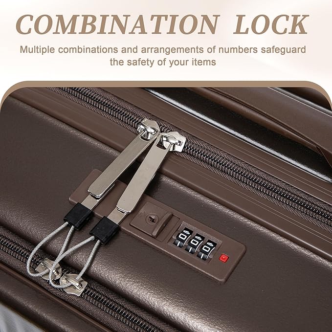 20/14 Inch Hardside Luggage, Durable ABS Suitcase with Spinner Wheels