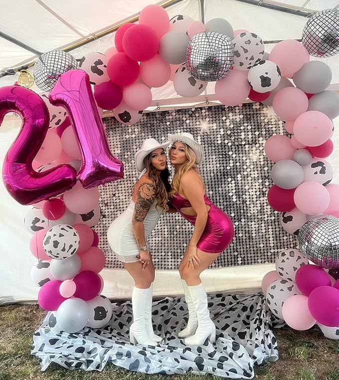 Hot Pink Number 17 Balloons 40 inch, 17 Number Balloons, 17th Birthday Decorations for Girls 17 Year Old Hot Pink Party Supplies