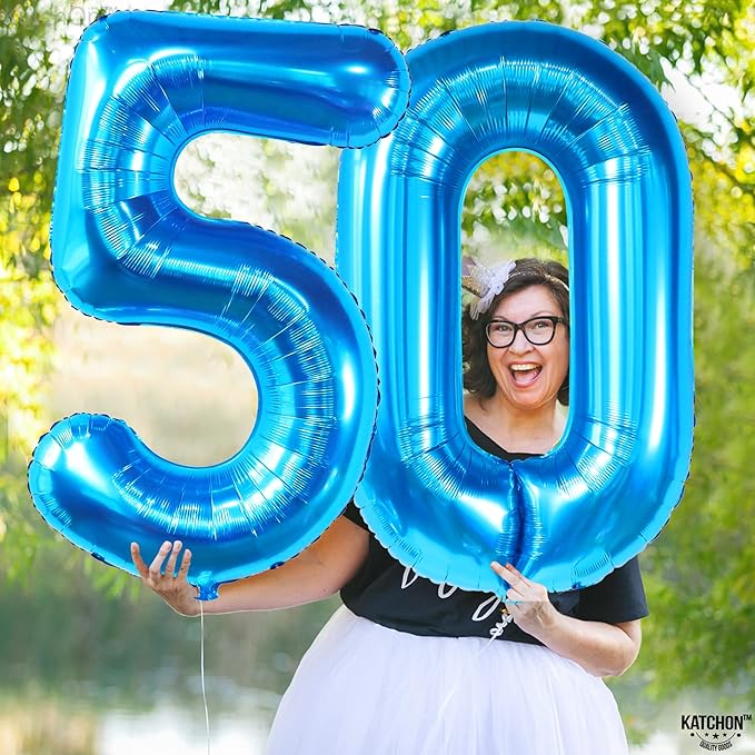 Giant Blue 0 Number Balloons - 40 Inch | 0 Digit Balloon for Ocean Theme | Blue 0 Balloon for Ocean Theme Birthday Party Supplies | Mylar Blue Number 0 Balloon | Blue Mermaid Birthday Decorations