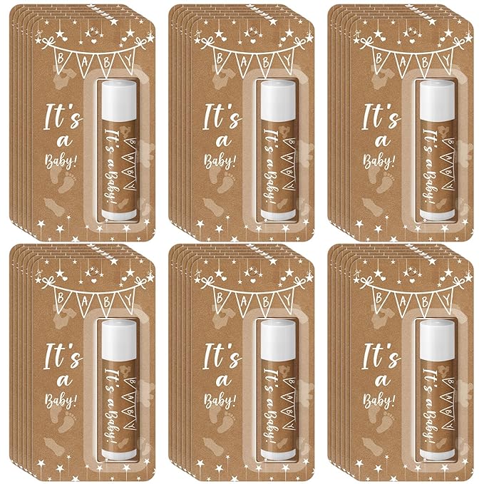 30 Pack It's a Baby Shower Games Prizes Party Gifts Bulk Lip Balms Favors for Winners Adults Guests Gender Reveal Party Favors Decorations Baby Shower Souvenirs Gift Bags Stuffers