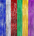 2 Pack 3.3ft×6.6ft Rainbow Photo Backdrop Tinsel Foil Fringe Curtains Backdrop Door Streamers Birthday Mardi 4th of July Party Decoration