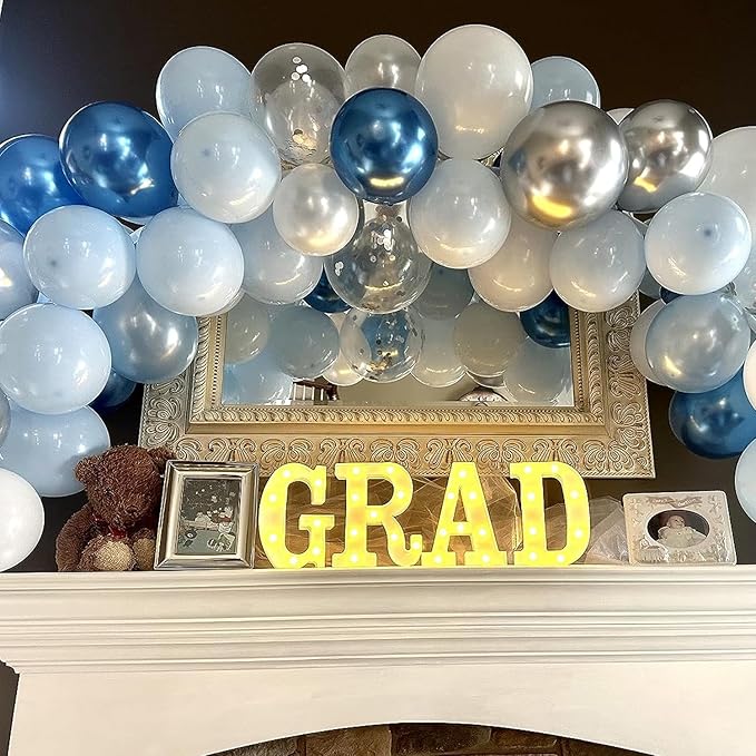 4 LED Marquee Light Up Letter “Grad” Graduation Party Decorative Lights,2026 School Senior College Graduation Party Supplies
