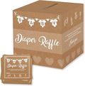 Party Hearty Baby Shower Games for Girl or Boy, 50 Diaper Raffle Tickets, Diaper Raffle Ticket Cards Box, Baby Shower Decorations, Raffle Prizes, Ideas