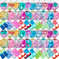Pop Fidget Keychain 60 Pack ,Mini Fidget Toys Bulk ,Sensory Toys for Kids ,Party Favors for Kids 4-8,8-12 Year ,Back to School Gifts for Classroom ,Easter Goodie Bags Stuffers