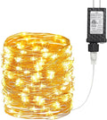 Joomer Fairy String Lights 33FT 100 LEDs Plug in Fairy Lights Indoor Copper Wire String Light DIY for Bedroom, Parties, Wedding, Christmas, Outdoor, Indoor Decoration (Warm White, Non-Connectable)