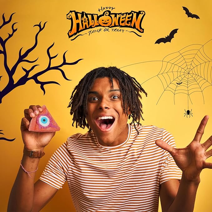 AMOS Halloween Pizza Gummy & Eyeball Marshmallow Candy – Fun, Gross-Looking Treats for Kids, Parties, Birthdays & More – 180g Bag