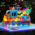 GREETING ART Musical Train Birthday Card, 3D Pop Up Birthday Cards, Light & Music Happy Birthday Card for Kids, Women, Man, Mom, Wife, Husband, Boy, Girl