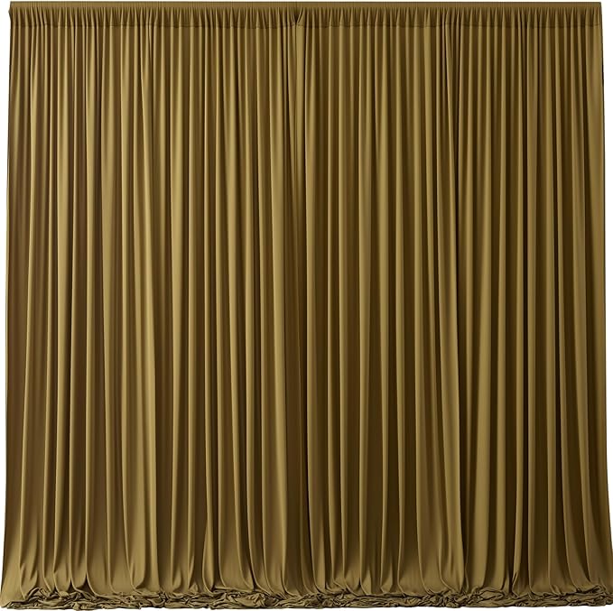 Brown Backdrop Curtains-Wrinkle-Free Polyester Photography Drapes Party Curtain Background for Baby Shower Wedding Decorations- 40 X10FT (Brown)