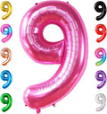 KatchOn, Giant Hot Pink Number 9 Balloon - 40 Inch | Foil 9 Birthday Balloon for 9th Birthday Decorations | 9th Anniversary Decoration | Hot Pink Party Decoration