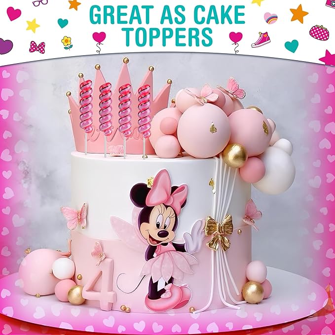 Minnie Mouse Lollipops Swirl 20pk- Minnie Mouse Candy & Minnie Mouse Birthday Decorations - Minnie And Mickey Party Favors - Minnie Mouse Snacks - Minnie Mouse Food