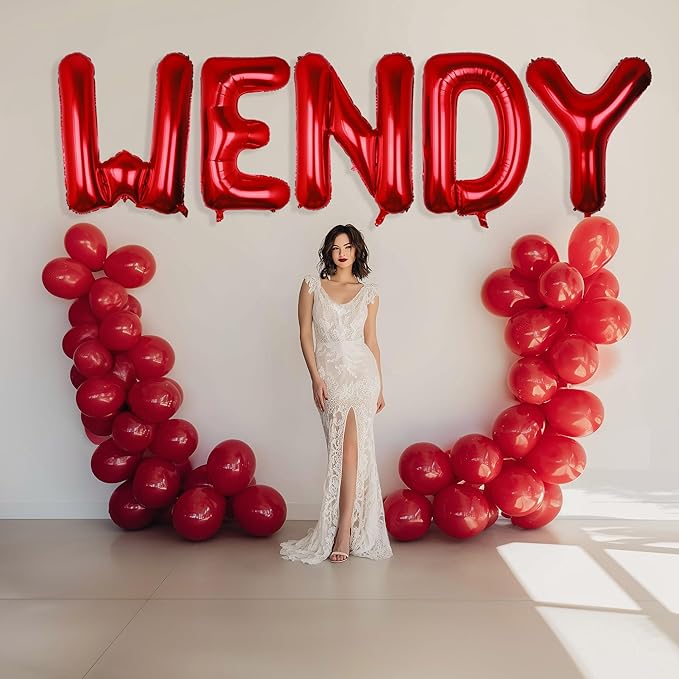 AULE red Letter Balloons Y 40Inch Large Giant big Foil Mylar red Y Balloon for Birthday Aniversary Party Decorations