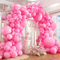 412pcs Pink Balloon Arch Kit 18 12 10 5 Inch Different Sizes pink balloon arch for Valentine's Day Birthday Baby Shower Gender Reveal Wedding Party Decorations