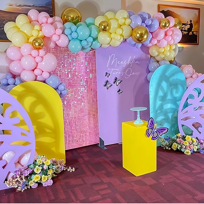 Pastel Balloons, 60PCS Macaron Pink Purple Blue Latex Balloon, Pastel Color Ice Cream Balloon for Kids Rainbow Party Baby Shower Wedding Unicorn Ice Cream Birthday Party Decorations Supplies